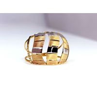 Anel em Ouro Amarelo, Branco e Rosê 18k Tricolor Diamantado