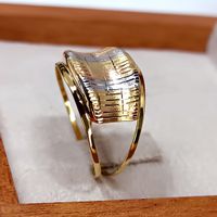 Anel em Ouro 18k Tricolor Diamantado