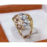 Anel em Ouro 18k Triângulos Diamantados