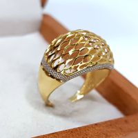 Anéis em Ouro Amarelo e Branco 18k Diamantado 
