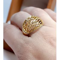 Anéis em Ouro Amarelo e Branco 18k Diamantado 