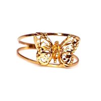 Anel em Ouro 18k Borboleta Diamantada