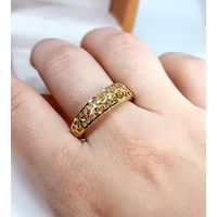 Anel em Ouro 18k Bojudo Trabalhado com Flores