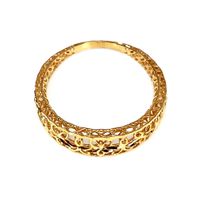 Anel em Ouro 18k Bojudo Trabalhado com Flores