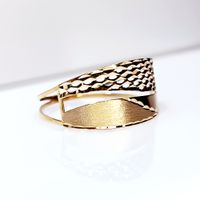 Anel em Ouro 18k Chapa Fosca e Telada
