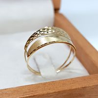 Anel em Ouro 18k Chapa Fosca e Telada