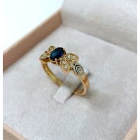 Anel de Formatura Soar Safira Azul