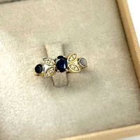 Anel de Formatura Soar Safira Azul