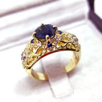 Anel de Formatura Liora Safira Azul 