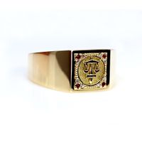 Anel de Formatura em Ouro 18k Curso de Direito
