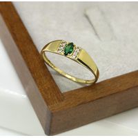 Anel de Formatura em Ouro 18k Navete 