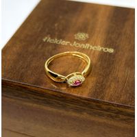 Anel de Formatura em Ouro 18k com Pedra Navete personalizado
