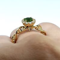 Anel de formatura em Ouro Aro DNA Redondo com Pedras na Borda