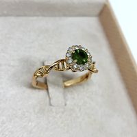 Anel de formatura em Ouro Aro DNA Redondo com Pedras na Borda