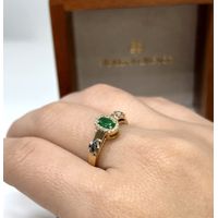 Anel de Formatura em Ouro 18k com Pedra Oval
