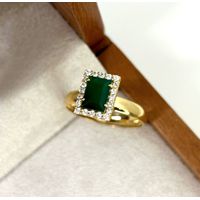Anel de Formatura em Ouro 18k Retangular