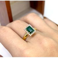Anel de Formatura em Ouro 18k Retangular