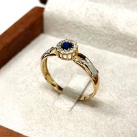 Anel de Formatura em Ouro 18k com Pedra Redonda Central 