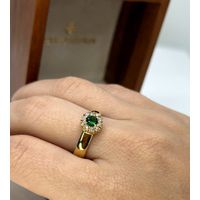 Anel de Formatura em Ouro 18k Redondo Borda com Pedras