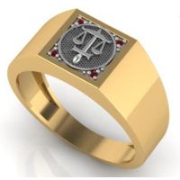 Anel de Formatura em Ouro 18k Curso de Direito