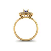 Anel de Formatura Oval Borda Cravejada em Ouro 18k