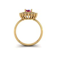 Anel de Formatura em Ouro 18k Oval Borda Cravejada