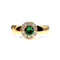 Anel de Formatura em Ouro 18k Redondo Borda com Pedras