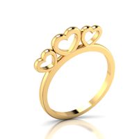 Anel Corações Love Ouro 18k 750