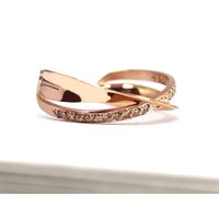 Anel em Ouro 18k Rosê com Diamante Champanhe