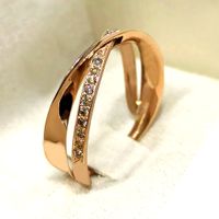 Anel em Ouro 18k Rosê com Diamante Champanhe