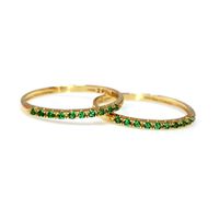 Aparador em Ouro 18k Cravejado com Pedras Verde