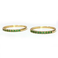 Aparador em Ouro 18k Cravejado com Pedras Verde