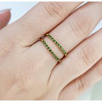 Aparador em Ouro 18k Cravejado com Pedras Verde