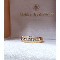 Aparador em Ouro Amarelo e Branco 18k Diamantado