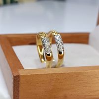 Aparador de Aliança para noivado e Casamento em Ouro 18k Tricolor Diamantado