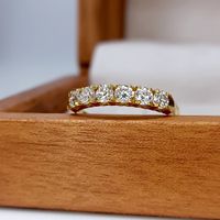 Meia Aliança em Ouro 18k para Casamento e Noivado