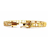 Bracelete em Ouro 18k Círculos com Flor