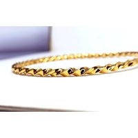 Bracelete Torcido em Ouro 18k Sem Pedra Libanesa