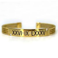 Bracelete Chronos Romanus Ouro 18k Personalizado