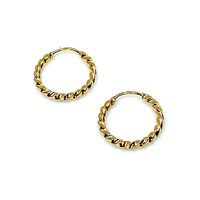Brinco Argola Torcida em Ouro 18k