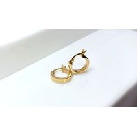 Brinco de Argola em Ouro 18k Fio quadrado