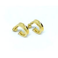 Brinco de Argola Concavo em Ouro 18k