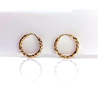 Brinco de Argola Torcido Ouro 18k