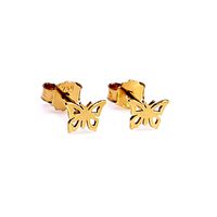 Brinco Borboleta Polida em Ouro 18k