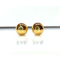 Brinco em Ouro 18k Meia Bola Polida