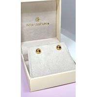 Brinco em Ouro 18k Meia Bola Polida