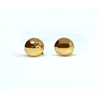 Brinco em Ouro 18k Meia Bola Polida