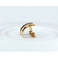Brinco em Ouro 18k Bolinhas Chapadas Fosco e Polido