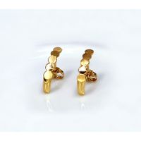 Brinco em Ouro 18k Bolinhas Chapadas Fosco e Polido