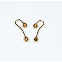 Brinco em Ouro 18k Gancho com Bolinha